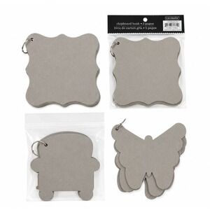 Colorbok Chipboard Books Scrapbooking Scallop Square Butterfly Chair Shape Lot 4
